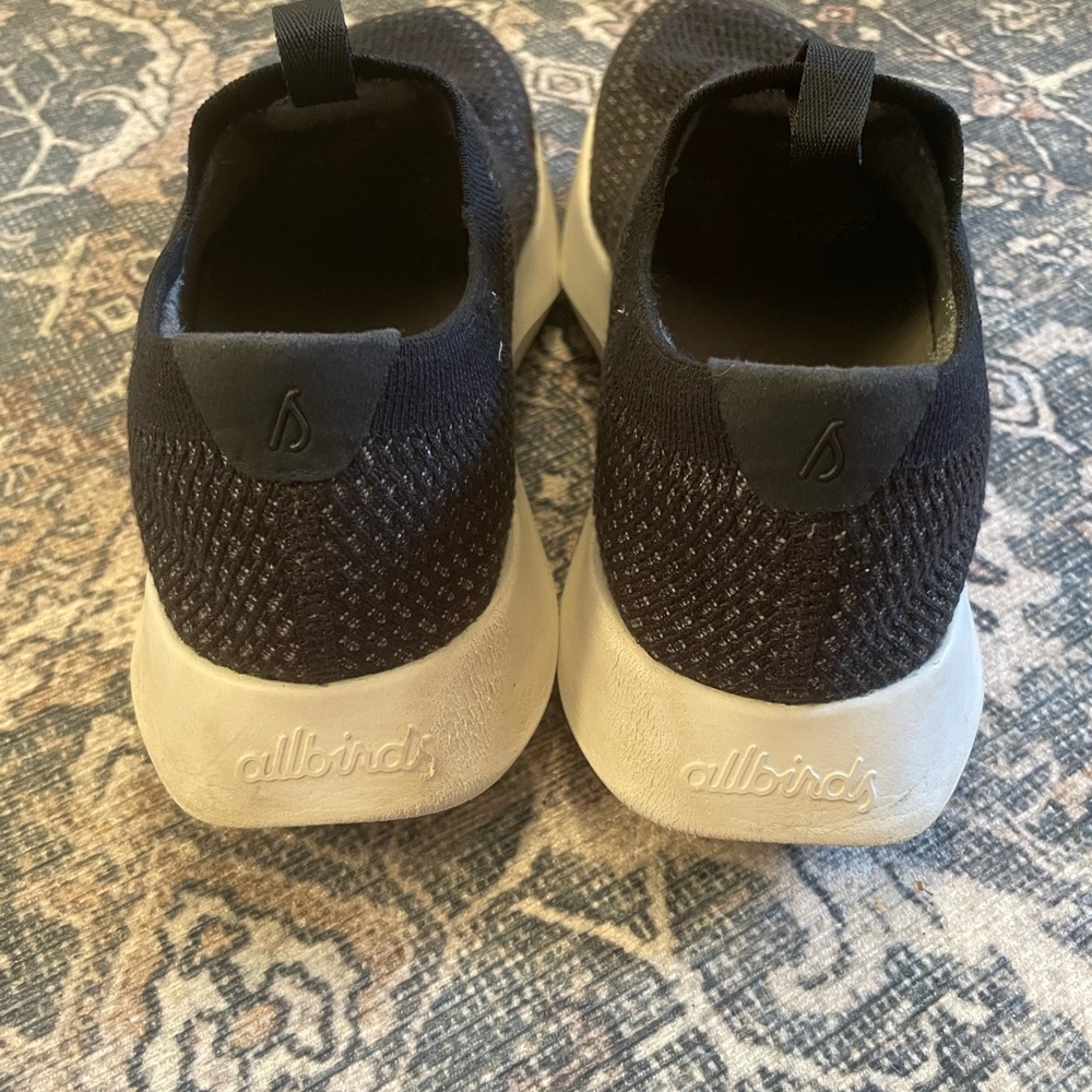 Allbirds Black and White Knit Athletic Shoes - Picture 6 of 7